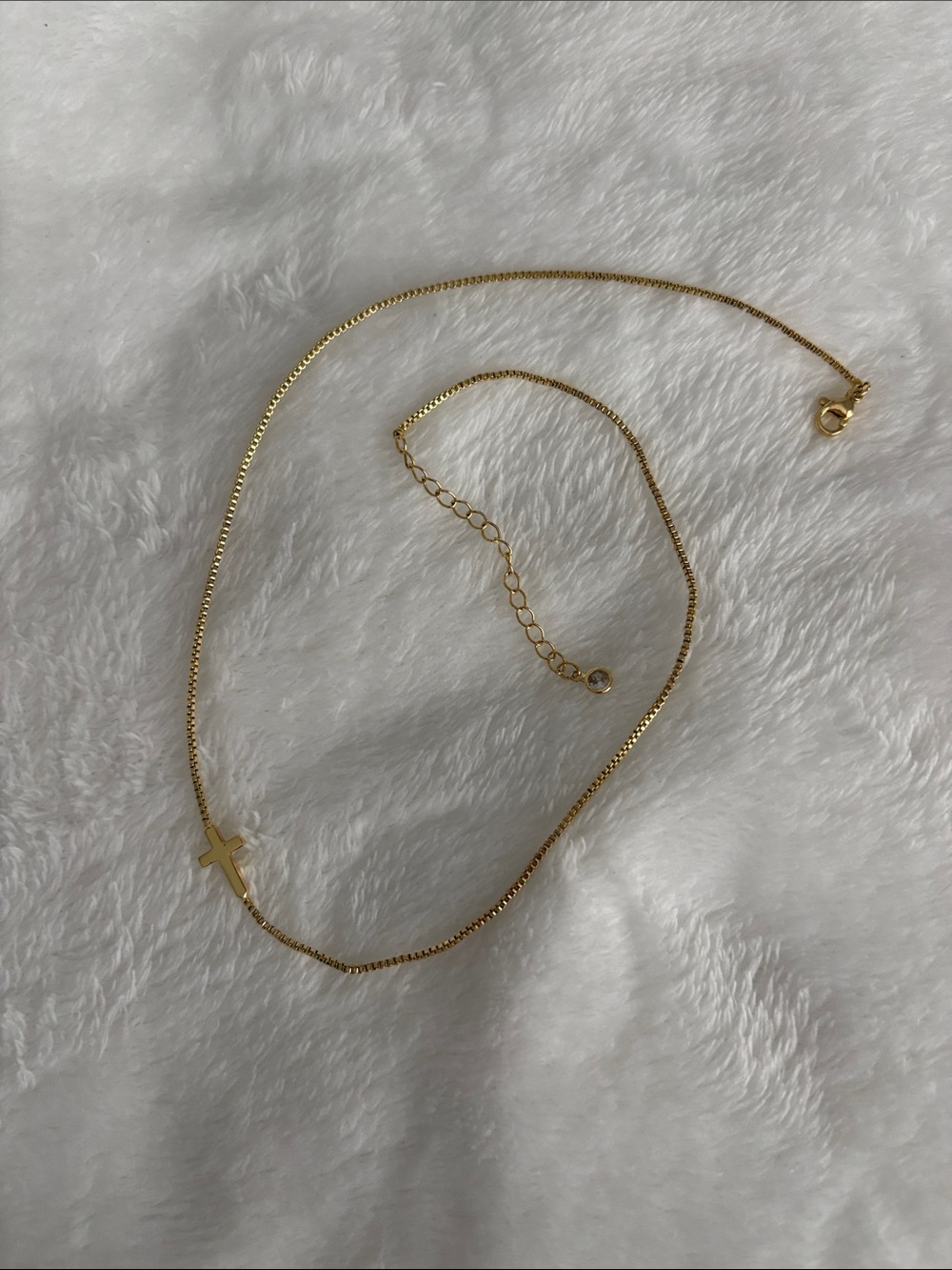 Gold toned Cross Pendant Necklace - Minimal Women’s Jewelry